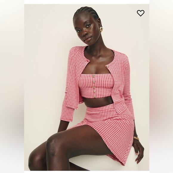 Reformation Dresses & Skirts - Reformation Elosia Gingham Knit 3-Piece
